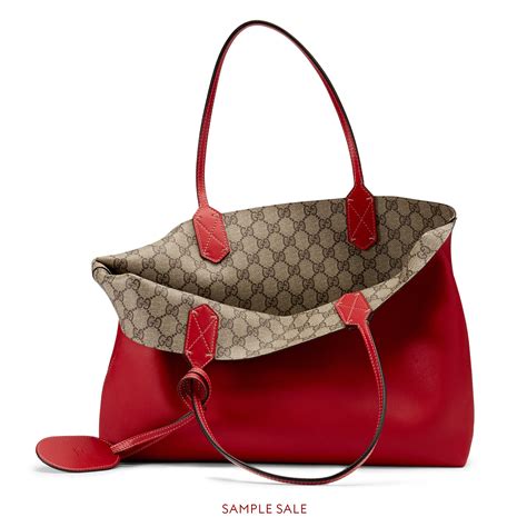 gucci small reversible tote|Gucci canvas tote bag free.